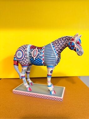 Hand-Painted Multicolor Decorative Horse Sculpture - Unbranded